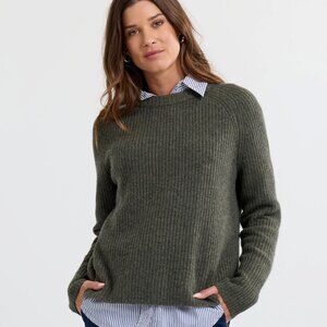 Pura Cashmere 100% Cashmere Fisherman Sweater NWT